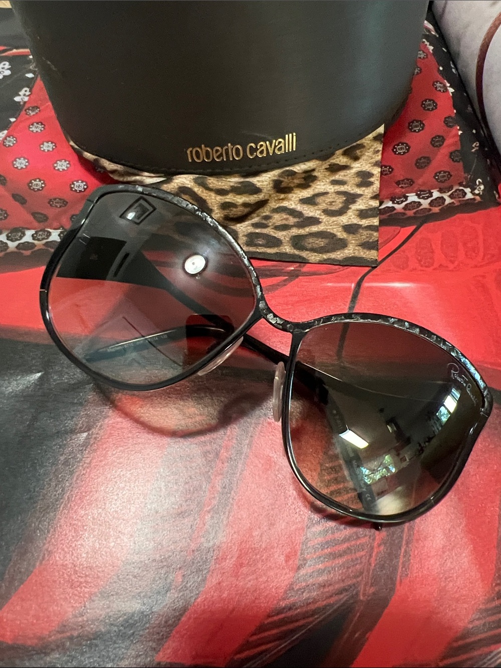 Roberto Cavalli Oversized Metal 671S Sunglasses